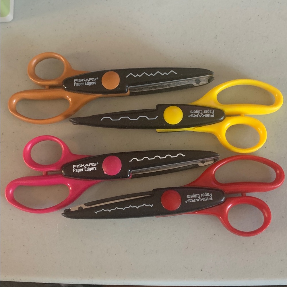 Colorful Decorative Paper Edge Scissors Set - set of 4